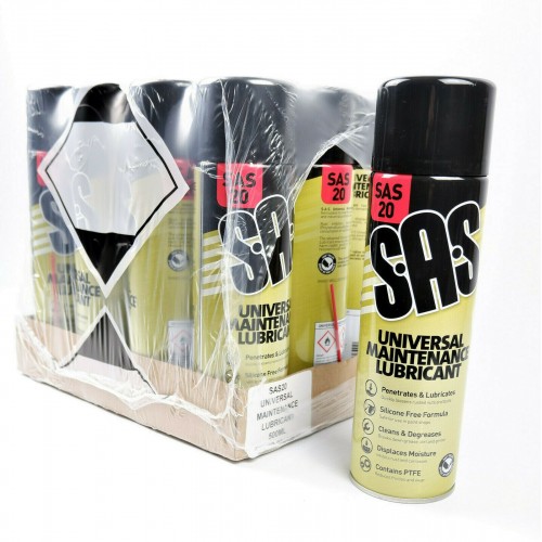 S.A.S 12 x 500ML SAS20 motorbike car maintenace spray - High quality penetrating lubricant S.A.S 12 x 500ML SAS20 motorbike car maintenace spray - High quality penetrating lubricant