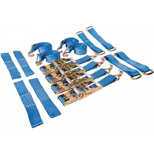 Car Transporter Alloy & Steel Wheels Tie-Down Set 16pce Car Transporter Alloy & Steel Wheels Tie-Down Set 16pce