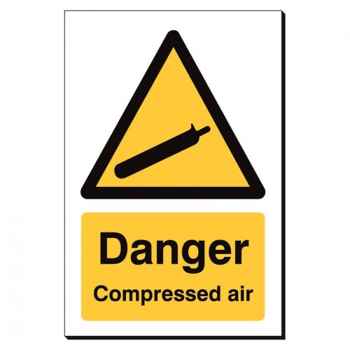 Danger Compressed Air 240 x 360mm Sign Danger Compressed Air 240 x 360mm Sign