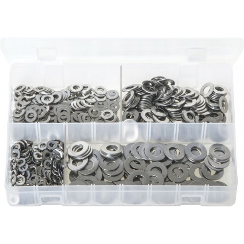 Assortment Box of Stainless Steel Flat Washers - Metric Assortment Box of Stainless Steel Flat Washers - Metric