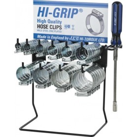 JCS 'Hi-Grip' Hose Clips Dispenser with 100 Clips