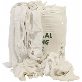 Standard White Industrial Wipes / Rags 10kg Bag