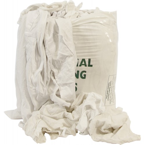 Standard White Industrial Wipes / Rags 10kg Bag