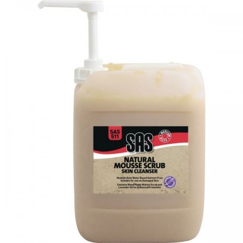 S.A.S Natural Mousse Scrub Hand Cleaner - Medium Duty 10 Litre S.A.S Natural Mousse Scrub Hand Cleaner - Medium Duty 10 Litre